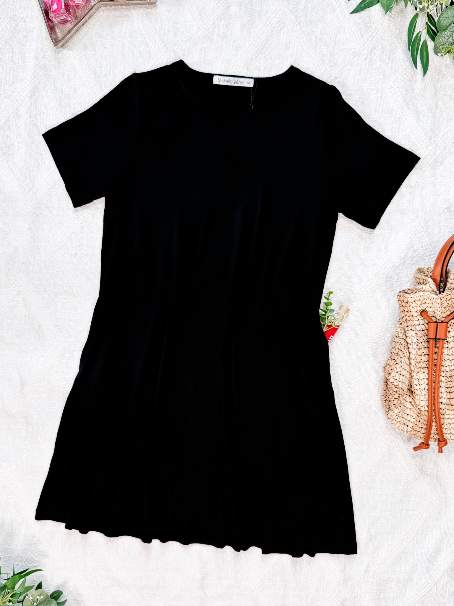 Roxy Swing Tunic Dress - Black